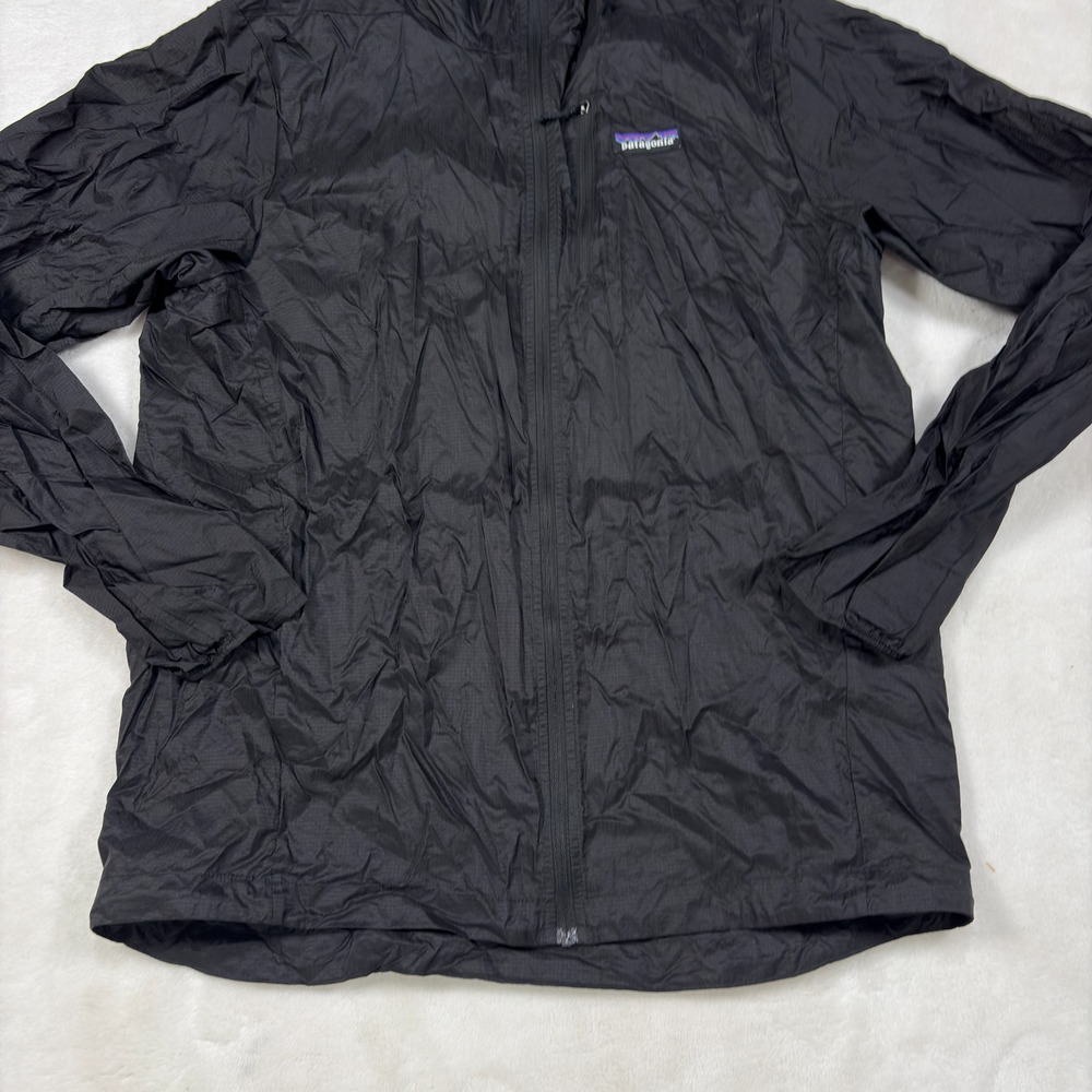 Patagonia Houdini Hooded Windbreaker Packable Ripstop Jacket Black Mens M - Picture 7 of 16